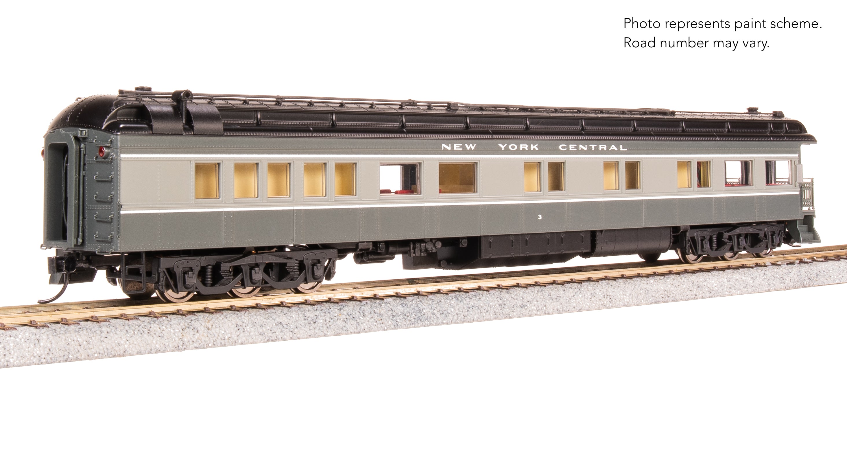9723 New York Central Business Car #3, Two-Tone Gray, HO Scale