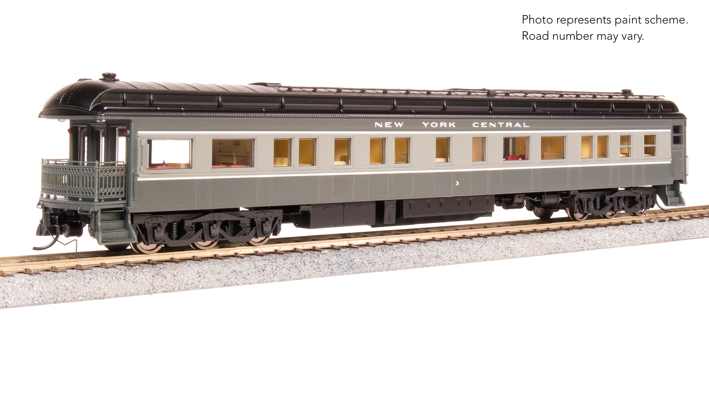 9723 New York Central Business Car #3, Two-Tone Gray, HO Scale
