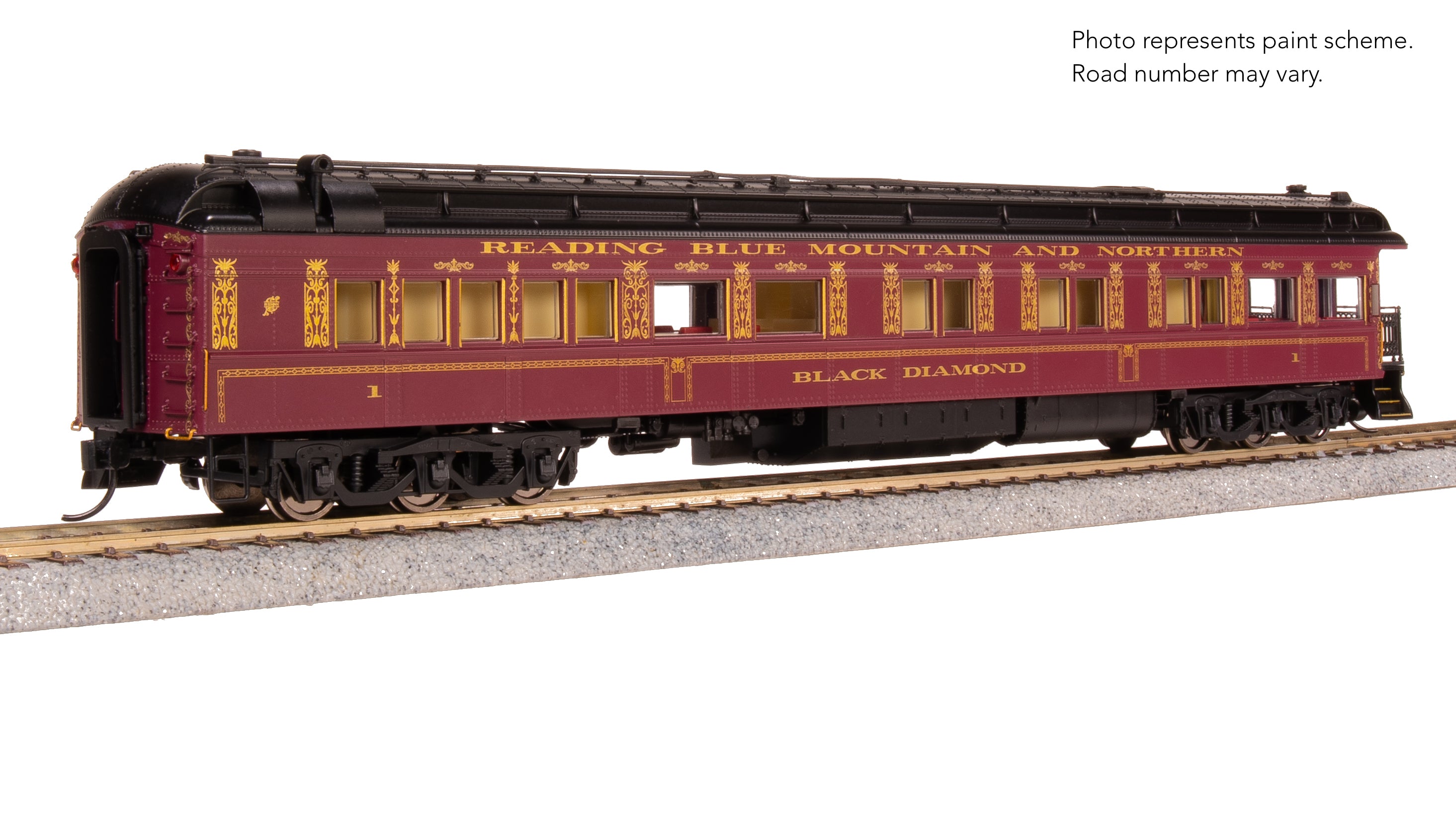 9724 RBMN Business Car #1, Maroon Scheme, HO Scale