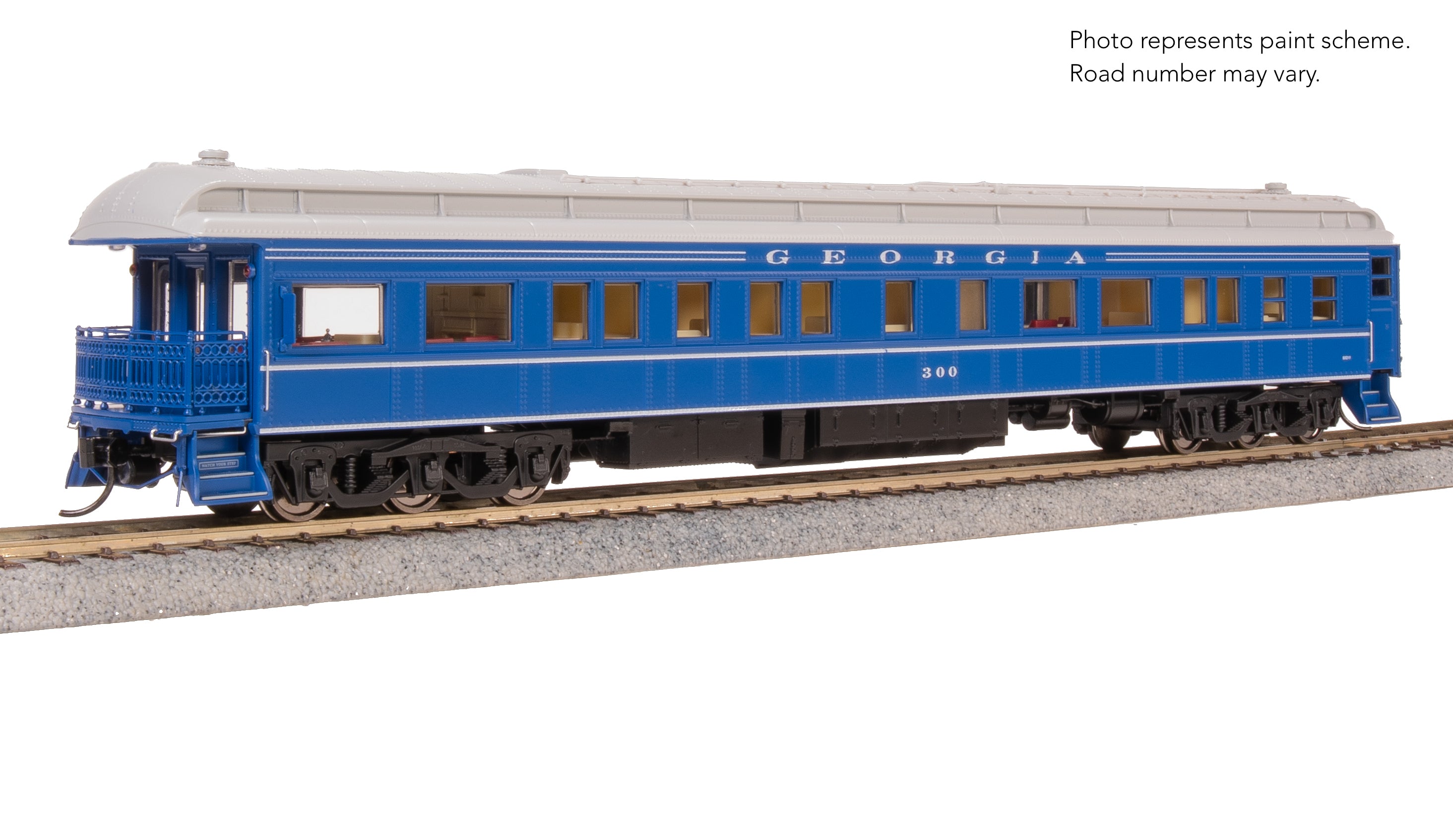 9730 Georgia #300 Business Car, Blue & Gray, Modern Appearance, HO Scale