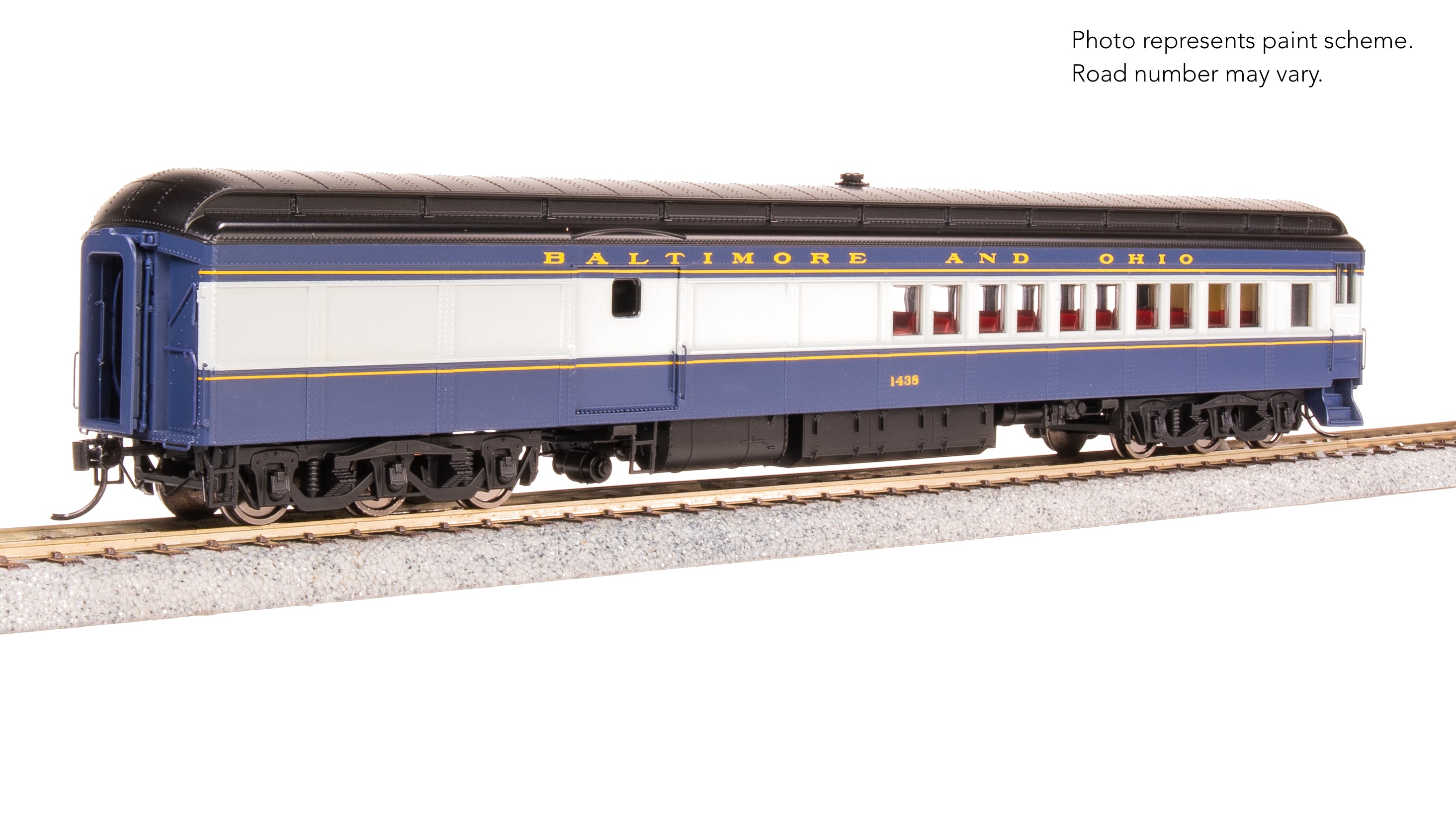 9741 B&O Baggage-Combine Car #1438, Blue & Gray, HO Scale