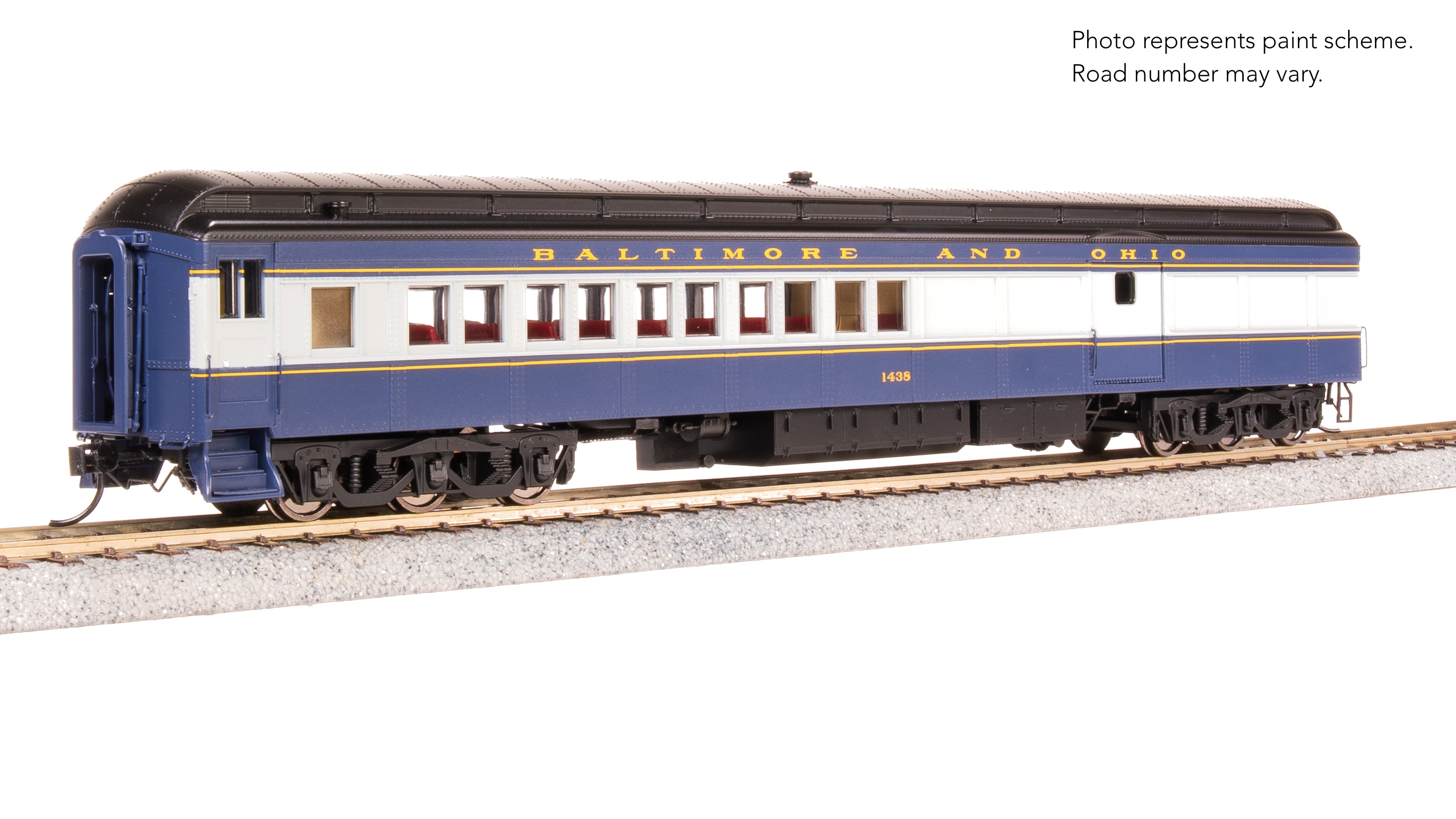 9741 B&O Baggage-Combine Car #1438, Blue & Gray, HO Scale