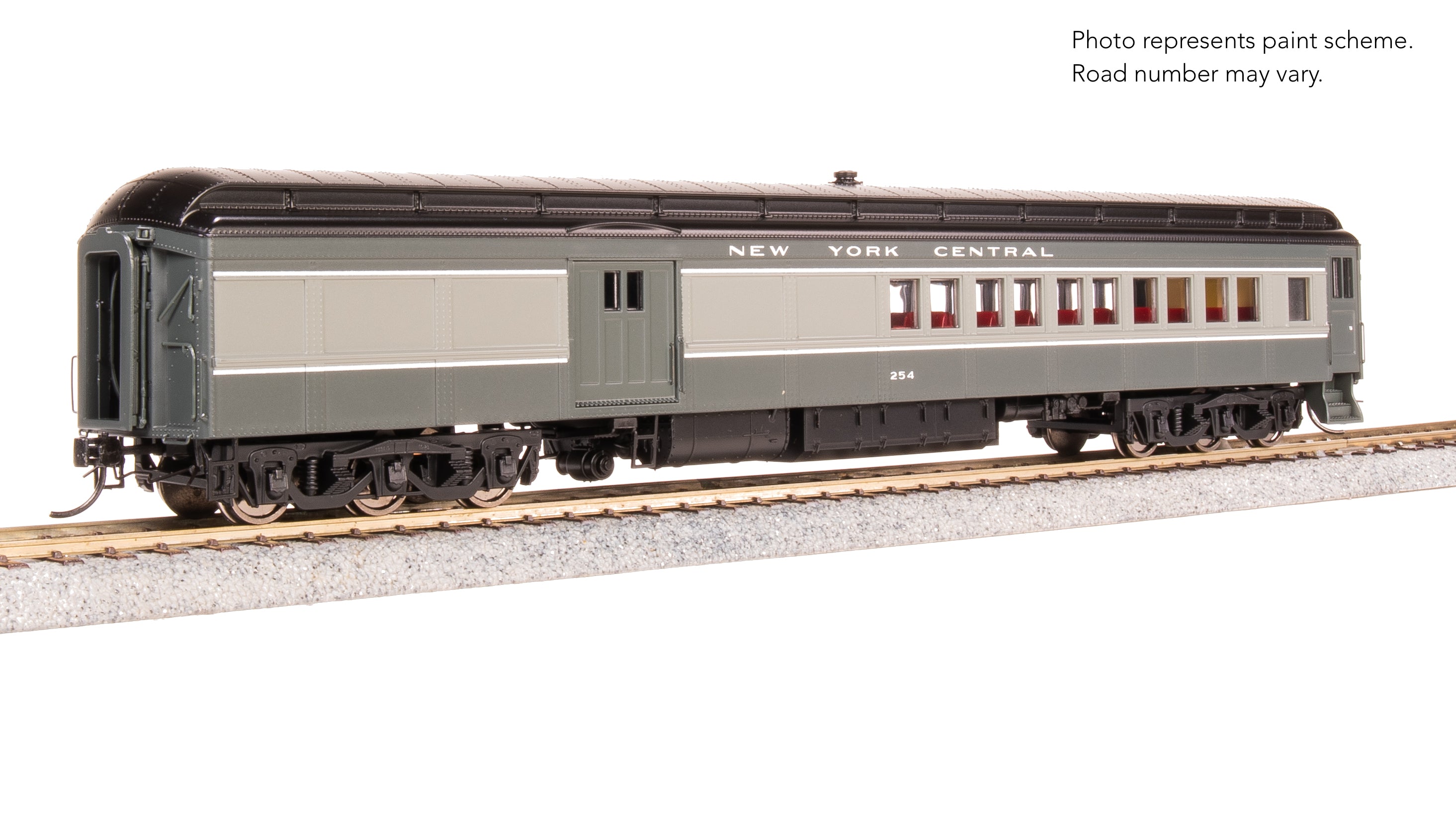 9743 NYC Baggage-Combine Car #254, Two-tone Gray, HO Scale