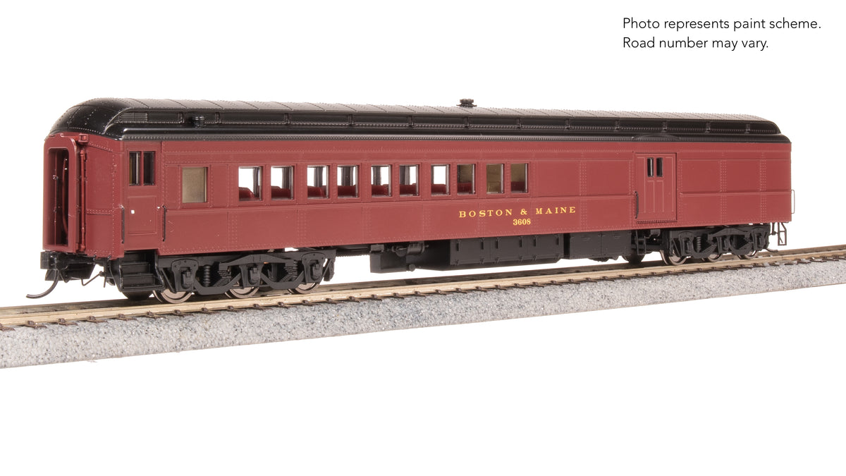 9746 B&M Baggage-Combine Car #3608, Maroon Scheme, HO Scale