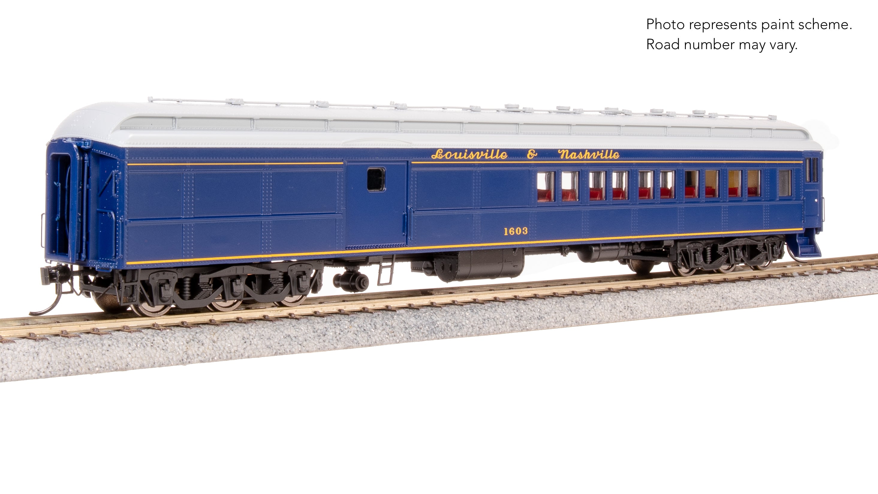 9747 L&N Baggage-Combine Car #1603, Blue w/ Imitation Gold, HO Scale