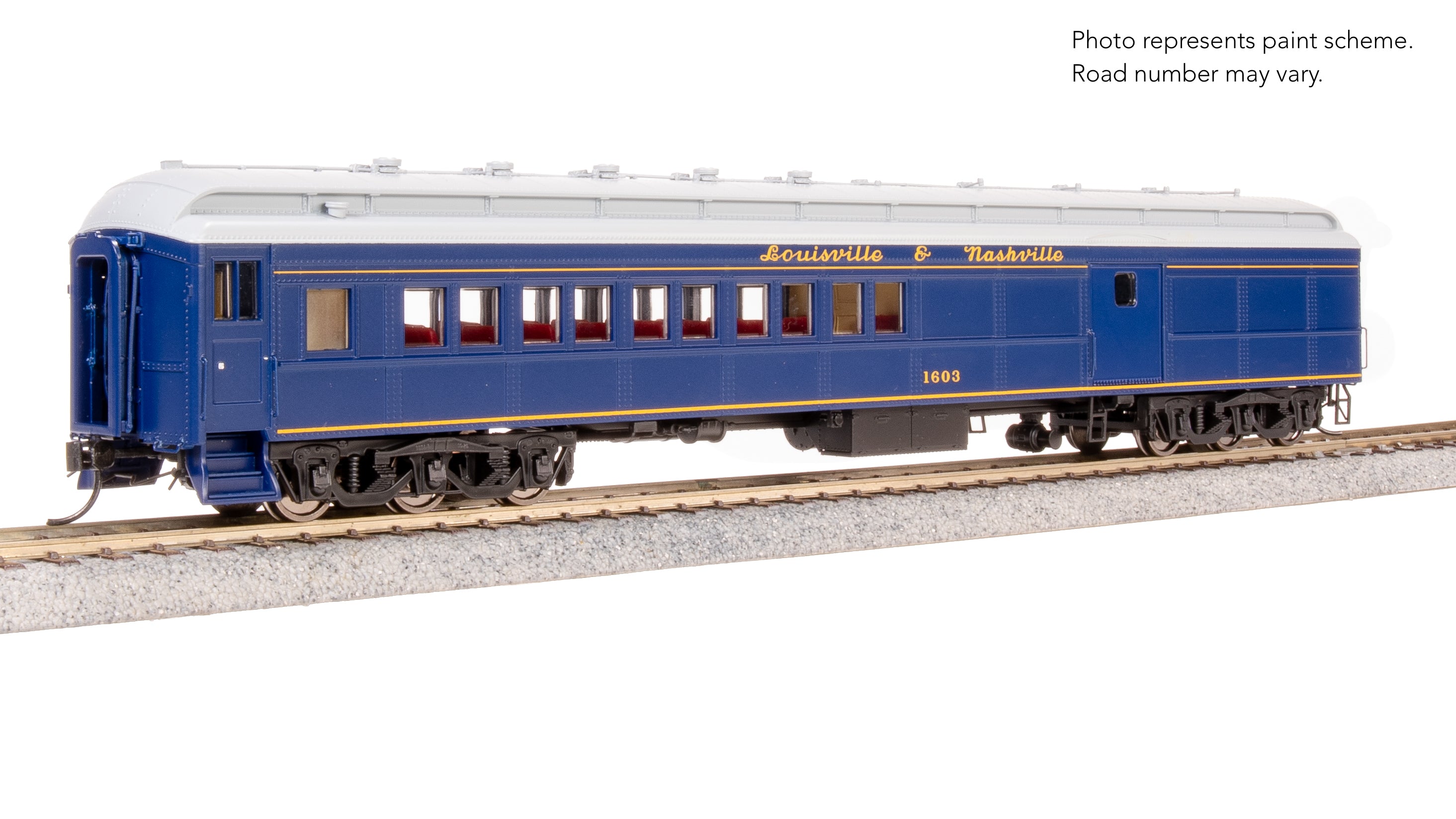9747 L&N Baggage-Combine Car #1603, Blue w/ Imitation Gold, HO Scale