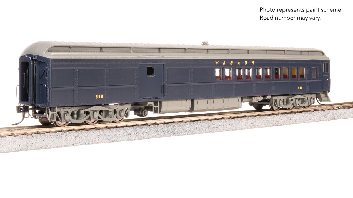 9751 WAB Baggage-Combine Car #598, Blue w/ Imitation Gold, HO Scale