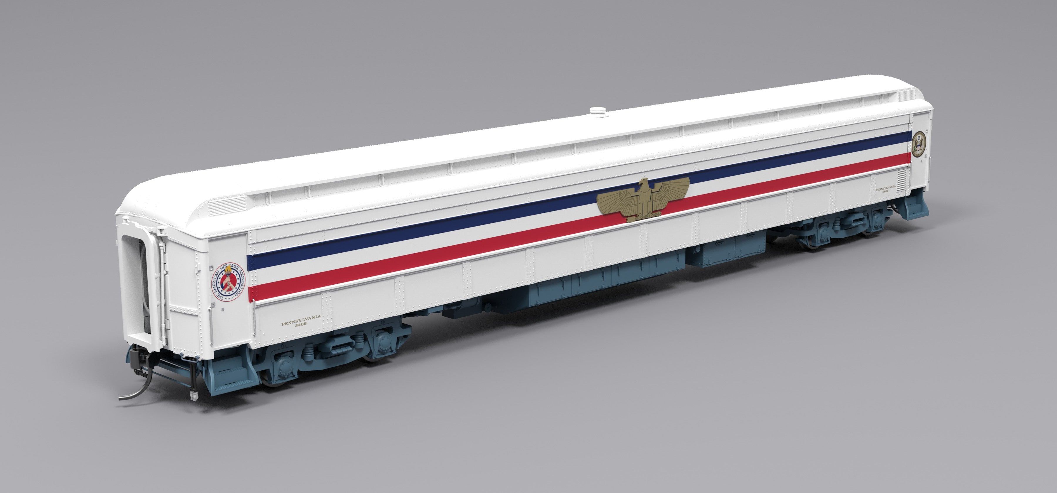 9712 1947 Freedom Train Heavyweight 5-Car Passenger Set, 1947 Scheme, HO Scale