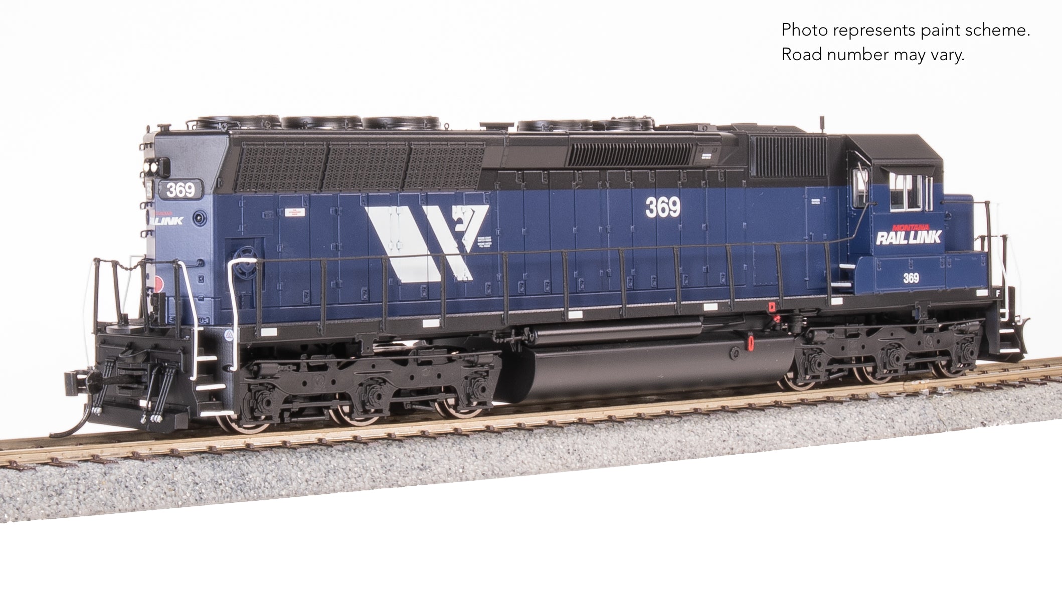 9817 EMD SD45, MRL 369,  Blue w/ "W" logo (2000-2015), Paragon4 Sound/DC/DCC, HO