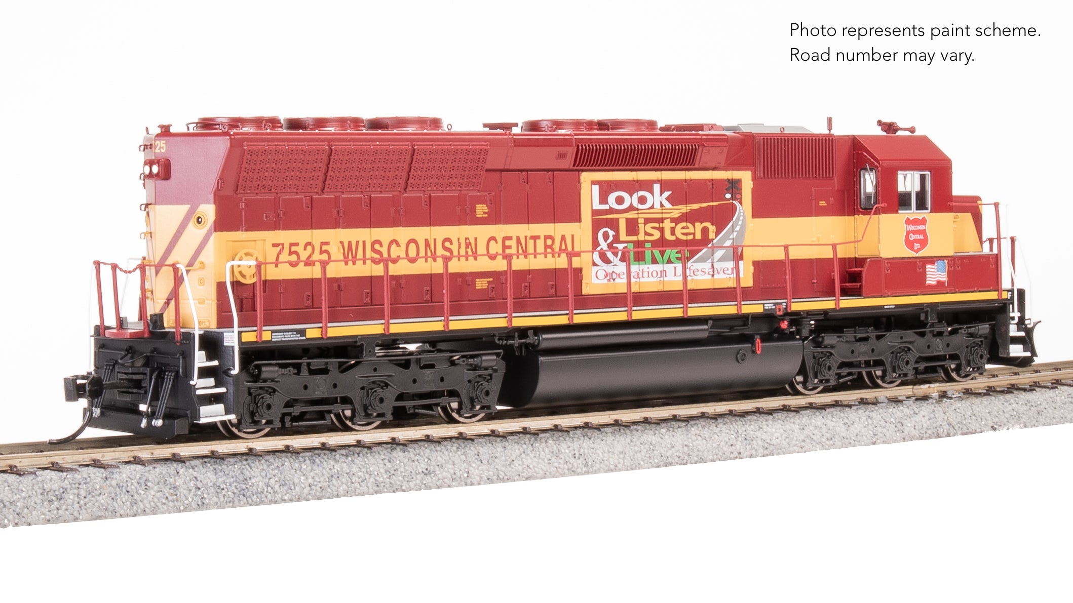 9822 EMD SD45, WC 7525, Operation Lifesaver, Paragon4 Sound/DC/DCC, HO