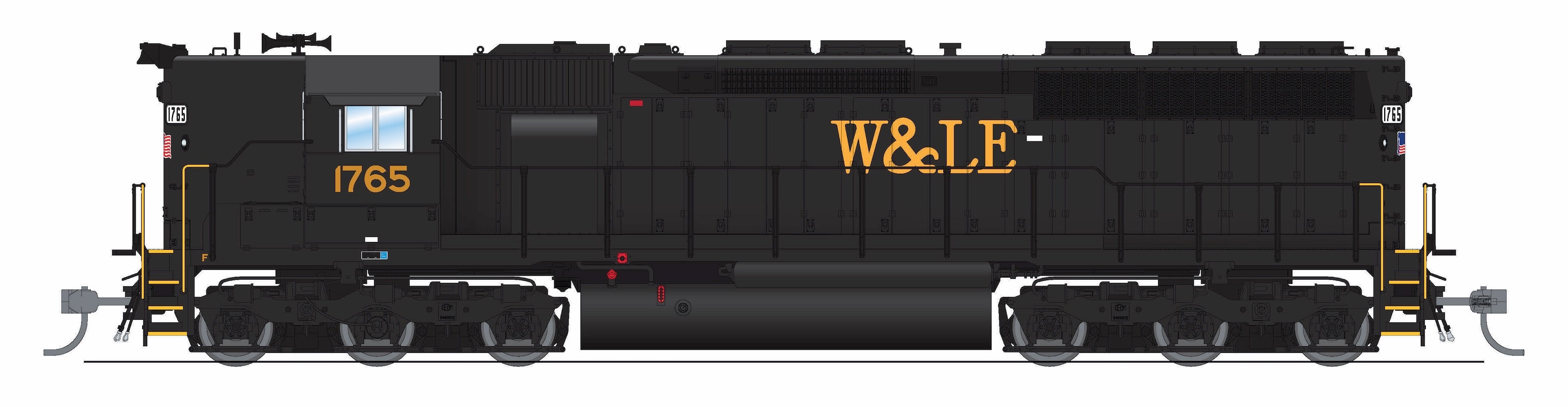 9795 EMD SD45, W&LE 1768, Early Scheme, Paragon4 Sound/DC/DCC, HO (Available from Hobbytyme Distributors)