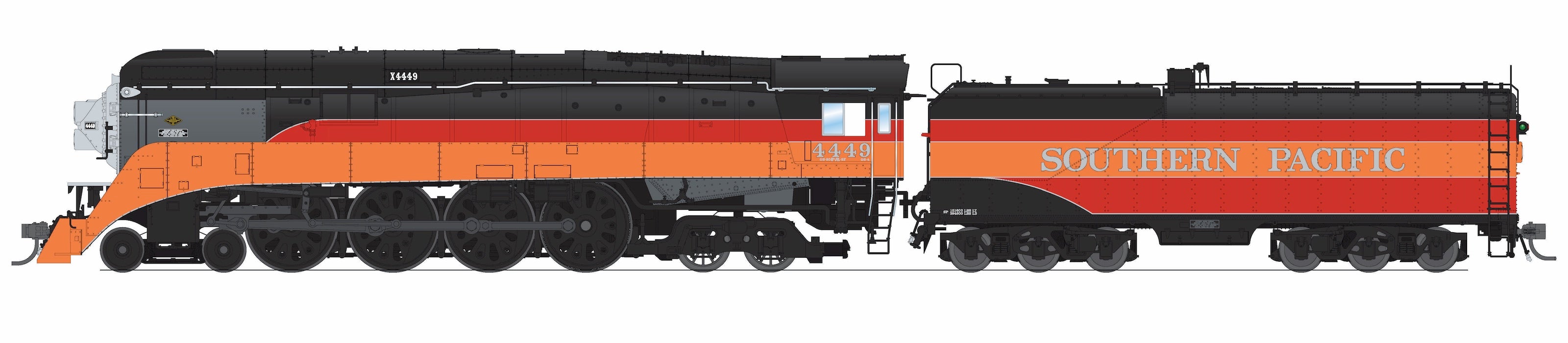 9838 Southern Pacific GS-4, #4449, w/ Full Skirts, Full Daylight Paint