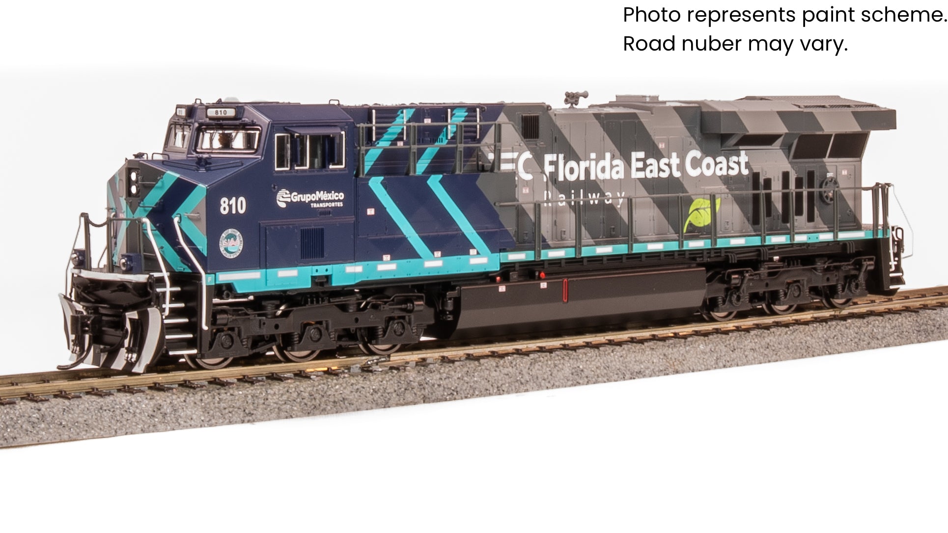 9869 GE ES44AC, FEC 810, Modern Grupo Mexico Scheme, No-Sound / DCC-Ready, HO