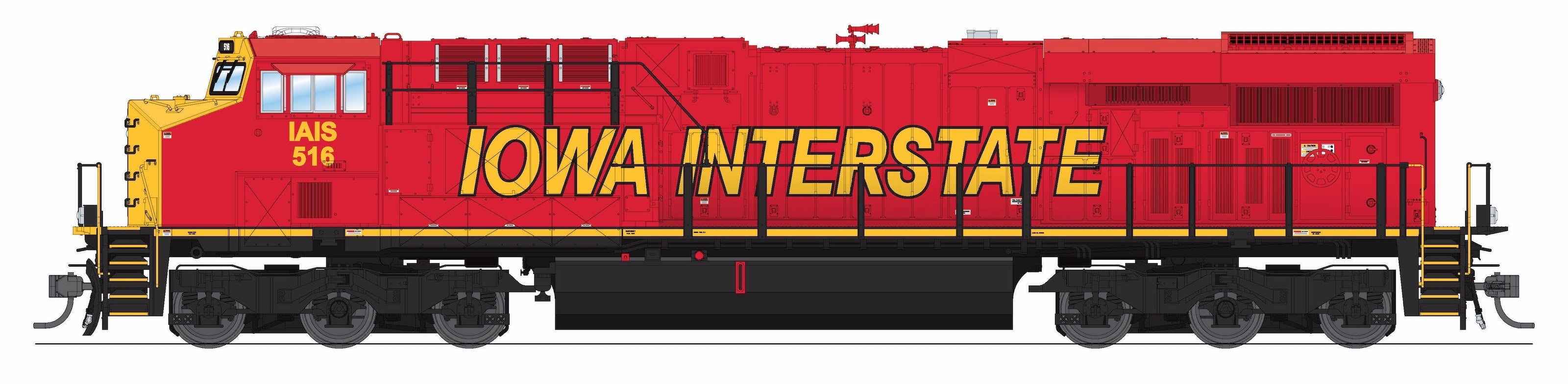 REFURBISHED R9872 GE ES44AC, IAIS 516, 30th Anniversary "Rock Island" Paint, Paragon4 Sound/DC/DCC, w/ Smoke, HO