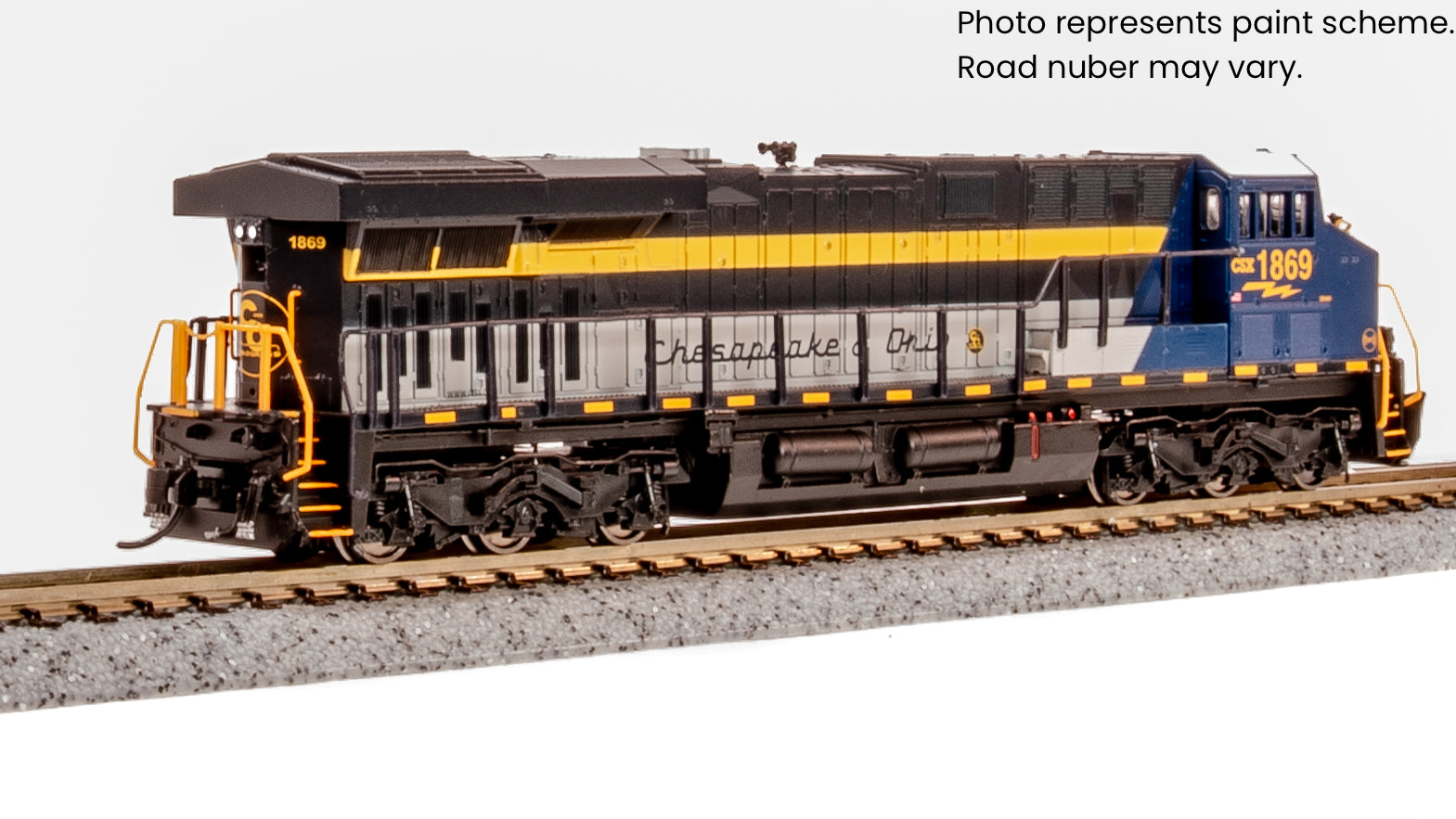 9886 GE ES44AC, CSX 1869, C&O Heritage Paint, Paragon4 Sound/DC/DCC, N