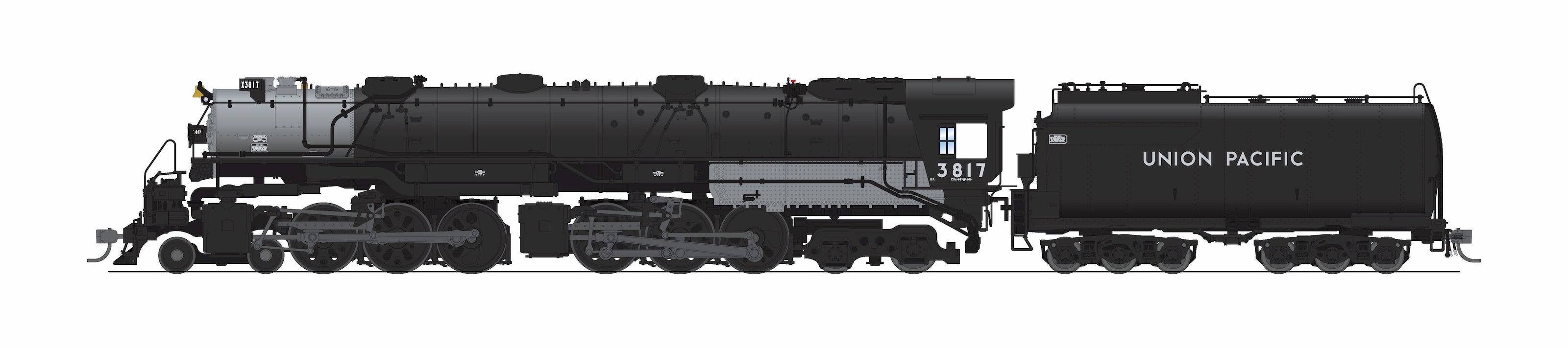 9905 UP Early Challenger (CSA-2), #3838, Post-1947, As-Delivered Front Engine, Paragon4 Sound/DC/DCC, Smoke, HO