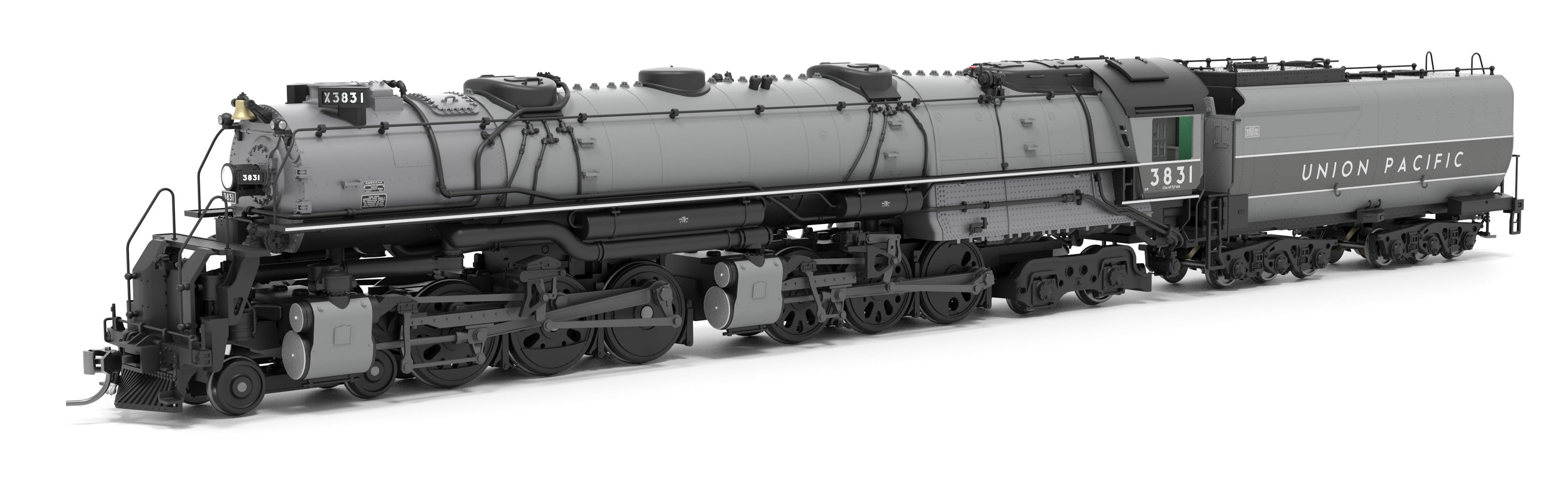 MTH チャレンジャー蒸気機関車 DCCサウンド スモーク 9915 UP Early Challenger (CSA-2), #3831, Two-tone Gray Fantasy Paint,