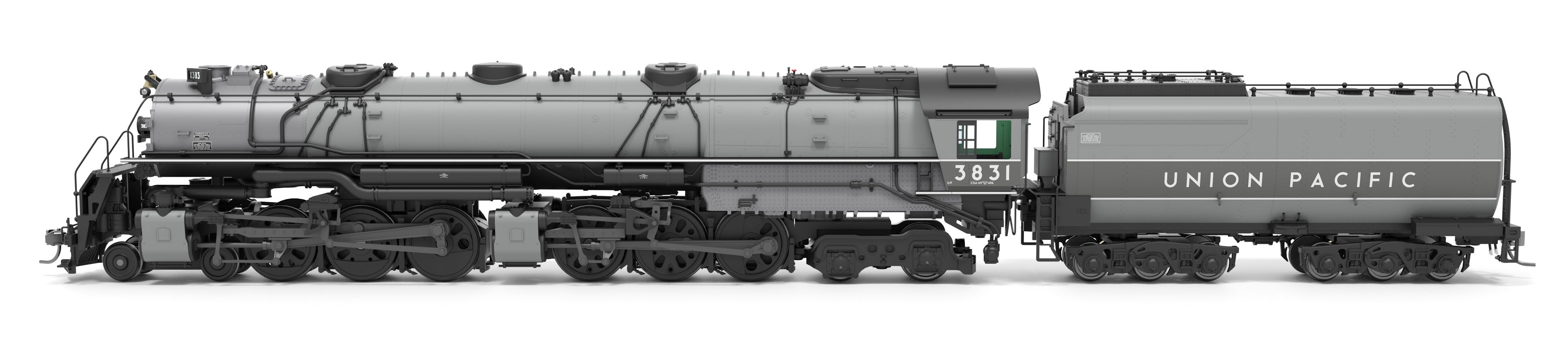 9915 UP Early Challenger (CSA-2), #3831, Two-tone Gray Fantasy Paint, Paragon4 Sound/DC/DCC, Smoke, HO