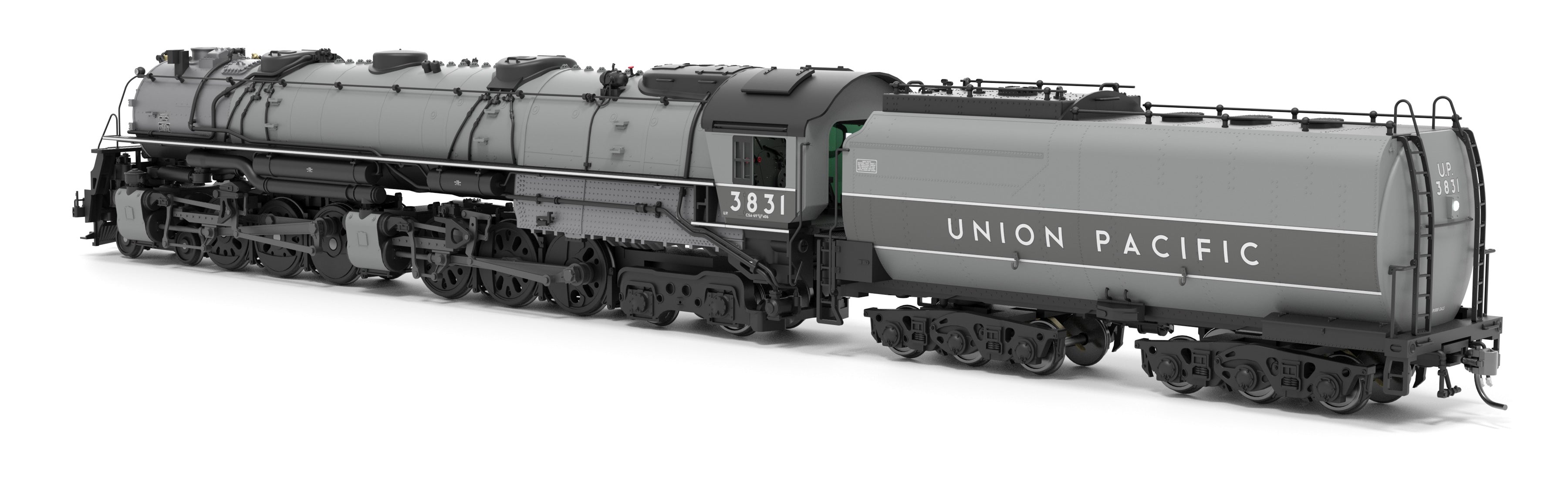 9915 UP Early Challenger (CSA-2), #3831, Two-tone Gray Fantasy Paint, Paragon4 Sound/DC/DCC, Smoke, HO