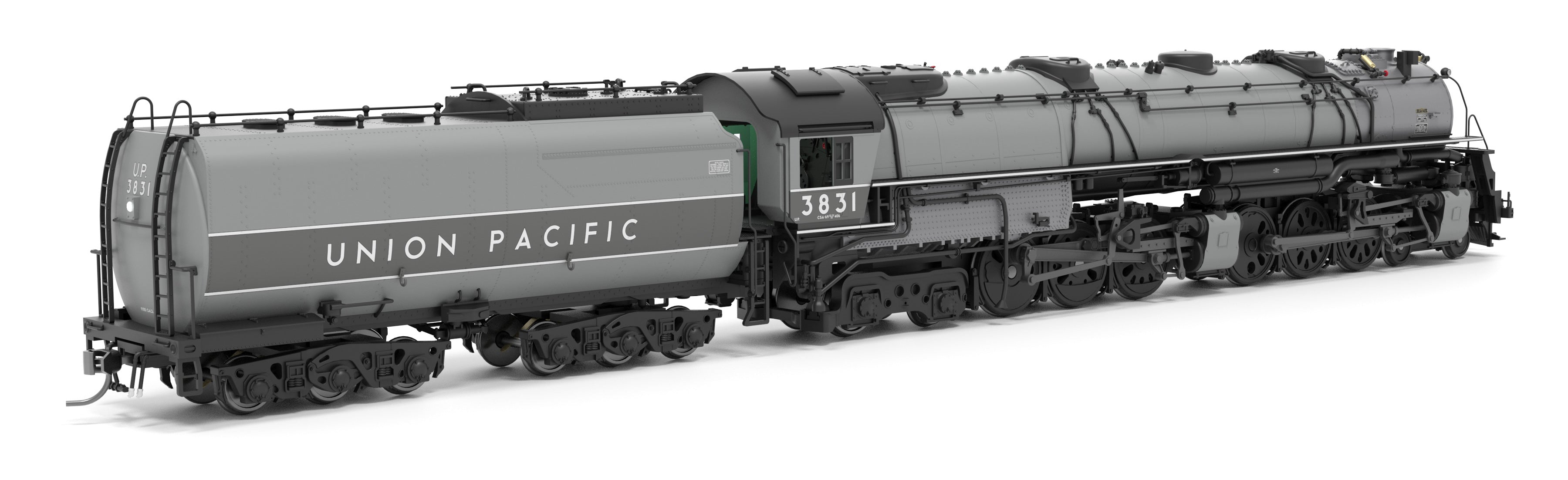 9915 UP Early Challenger (CSA-2), #3831, Two-tone Gray Fantasy Paint, Paragon4 Sound/DC/DCC, Smoke, HO