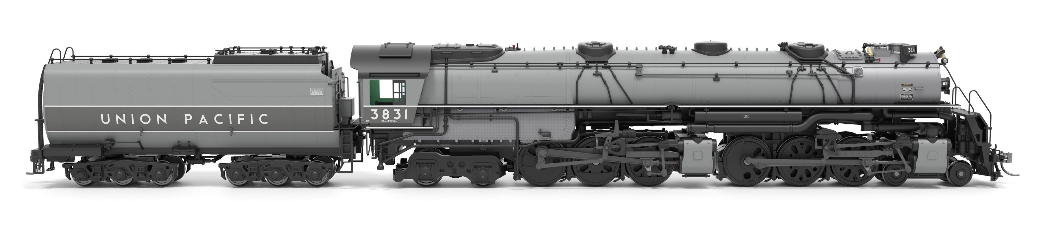 9915 UP Early Challenger (CSA-2), #3831, Two-tone Gray Fantasy Paint, Paragon4 Sound/DC/DCC, Smoke, HO