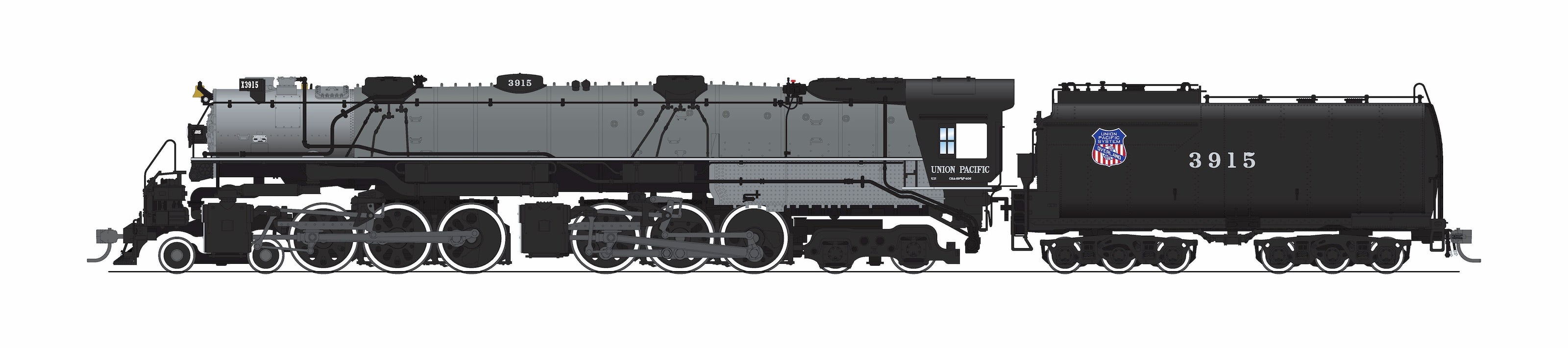 9918 UP Early Challenger (CSA-2), #3915, Builder's Fantasy Paint, No-Sound / DCC-Ready, HO