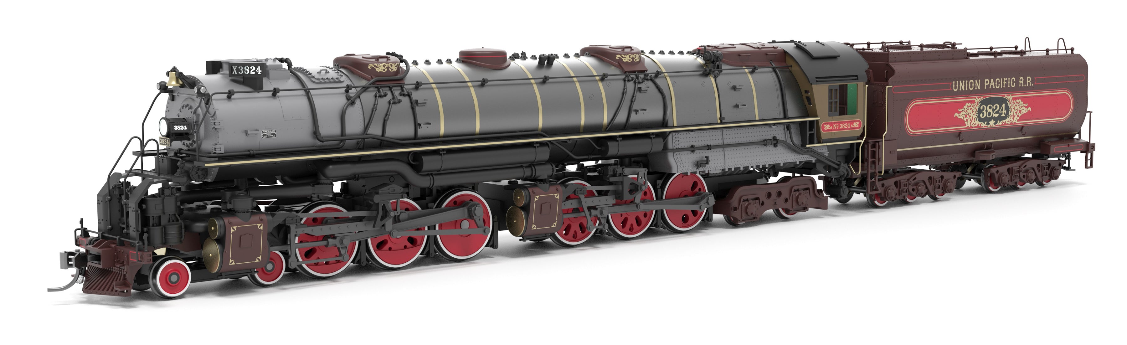 9920 UP Early Challenger (CSA-2), #3824, Ornate 1800's Fantasy Paint, No-Sound / DCC-Ready, HO