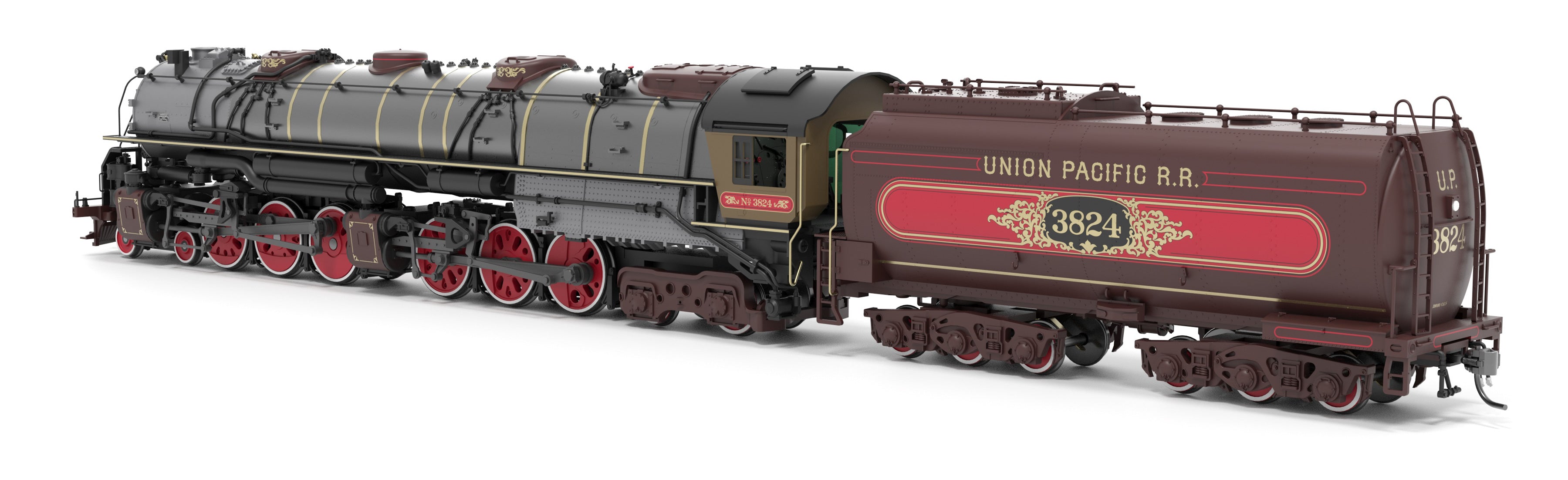 9919 UP Early Challenger (CSA-2), #3824, Ornate 1800's Fantasy Paint, Paragon4 Sound/DC/DCC, Smoke, HO