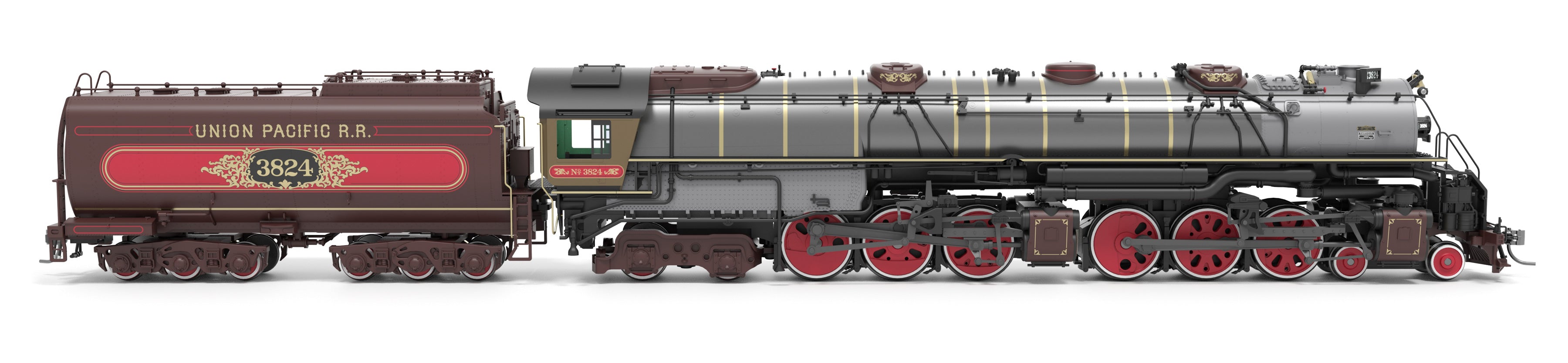 9920 UP Early Challenger (CSA-2), #3824, Ornate 1800's Fantasy Paint, No-Sound / DCC-Ready, HO