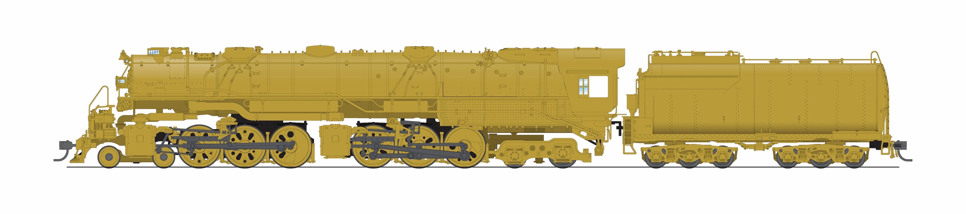 9922 UP Early Challenger (CSA-2), Unlettered, Painted Brass, No-Sound / DCC-Ready, HO