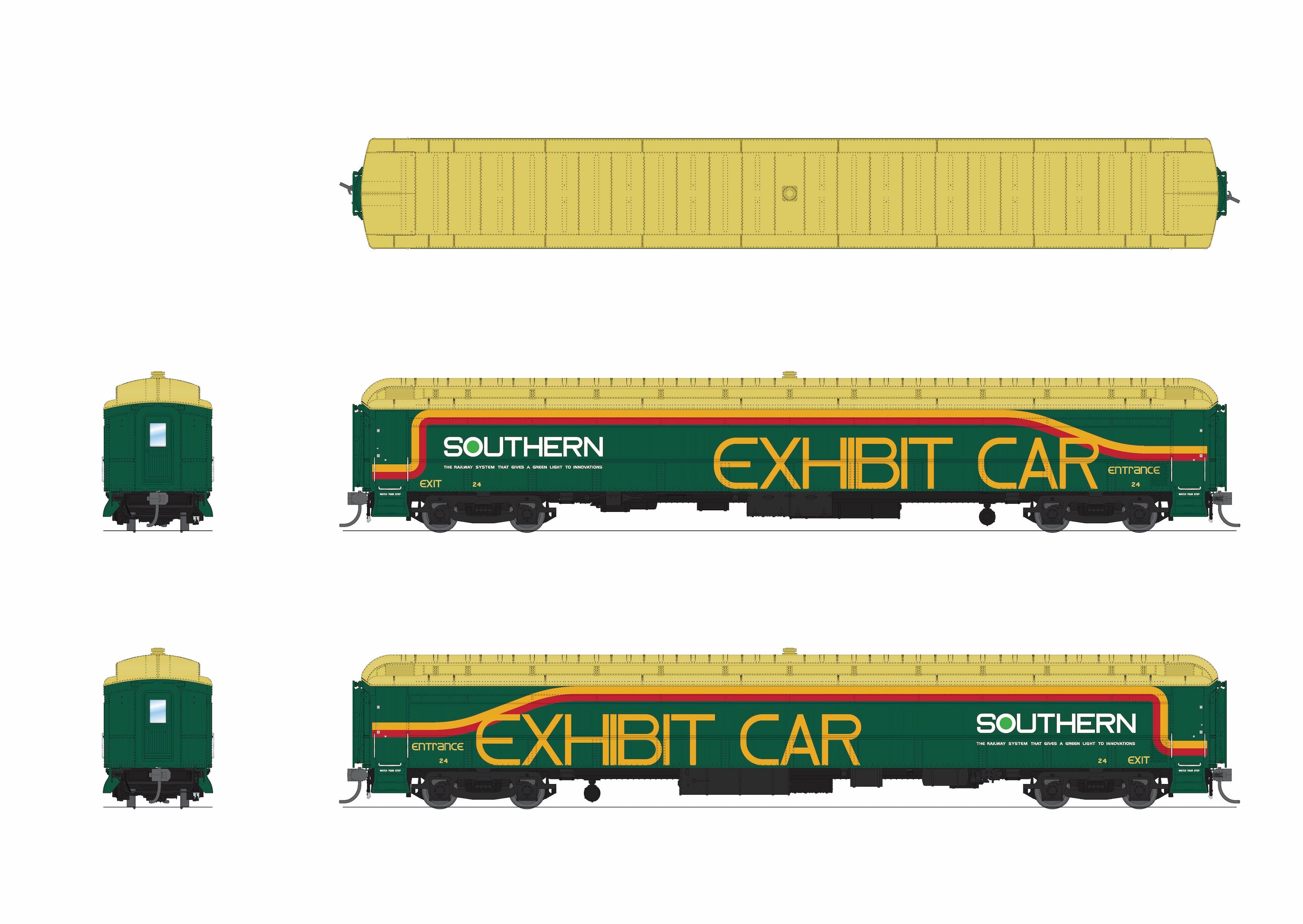 9939 Railroad Exhibit Car, SOU 24, HO Scale