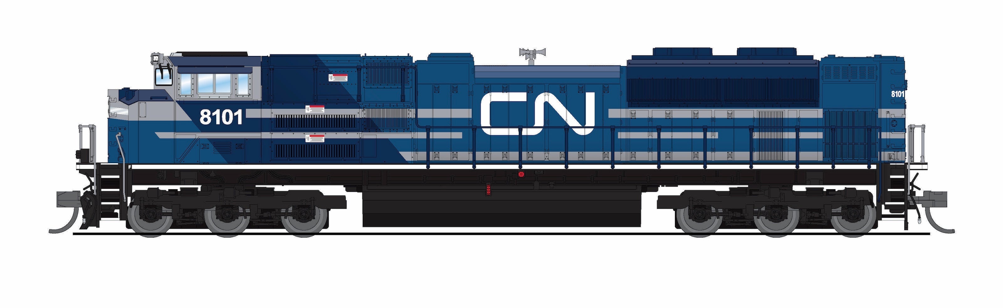 REFURBISHED R9964 EMD SD70ACe, CN 8101, Blue & White, No-Sound / DCC-Ready, N