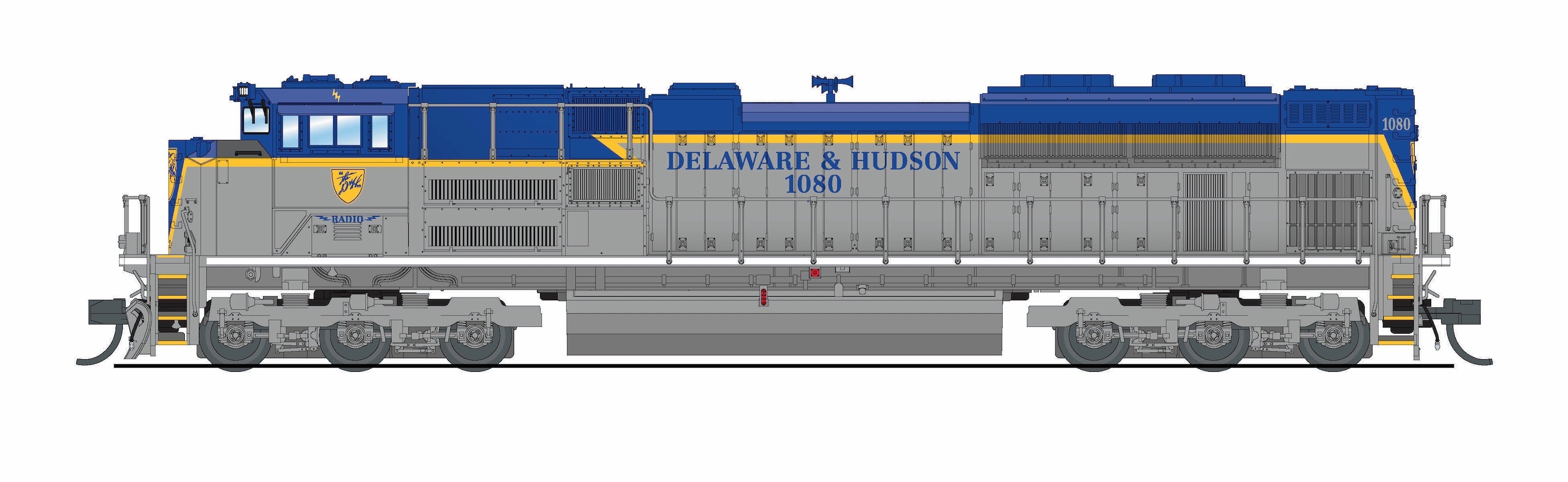 REFURBISHED R9975 EMD SD70ACe, NS 1080, D&H Heritage Paint, No-Sound / DCC-Ready, N