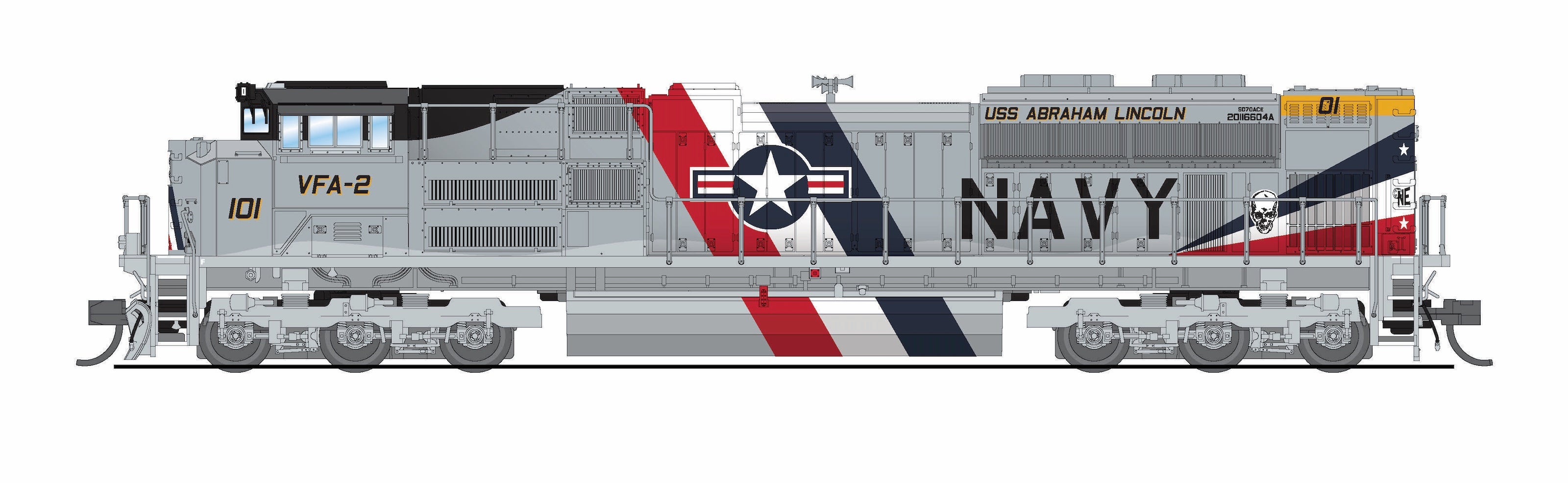9983 EMD SD70ACe, US Navy #101 Fantasy Paint, No-Sound / DCC-Ready, N