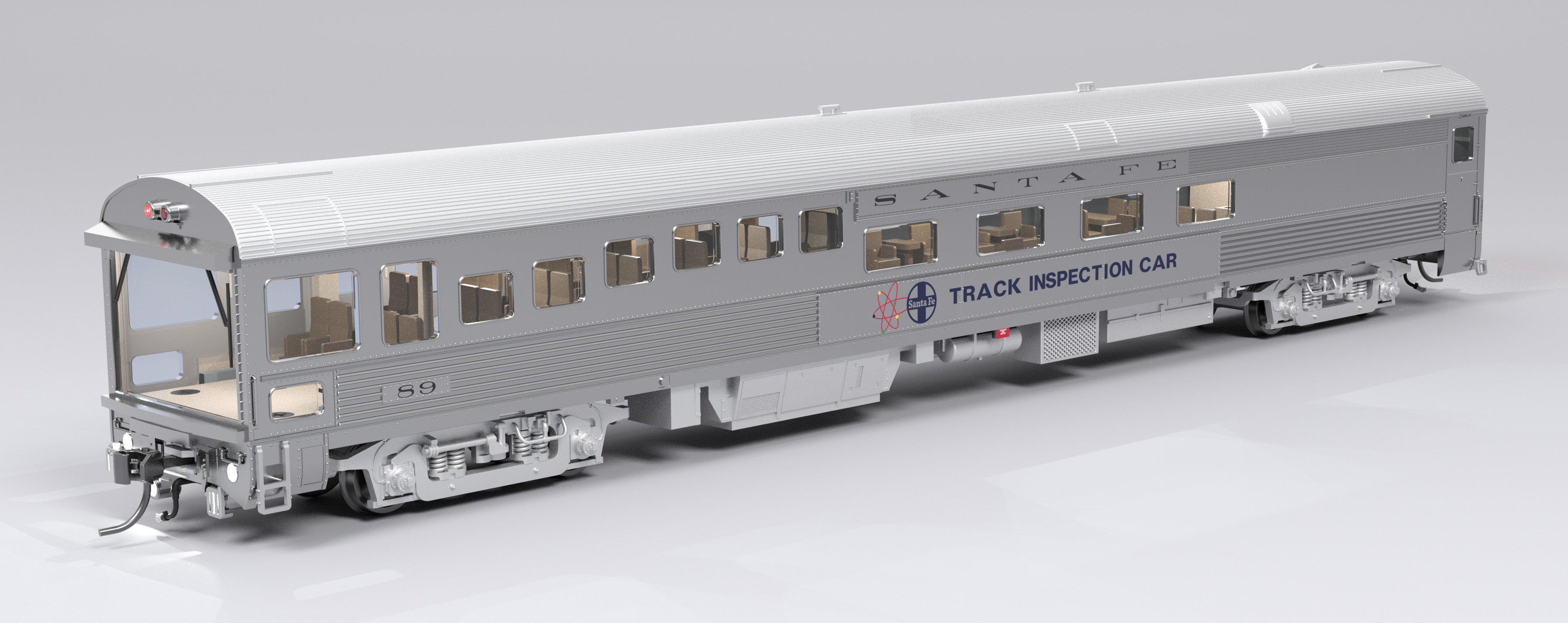 9990 ATSF Track Inspection Car, ATSF #89, 1975-1982 Appearance, HO