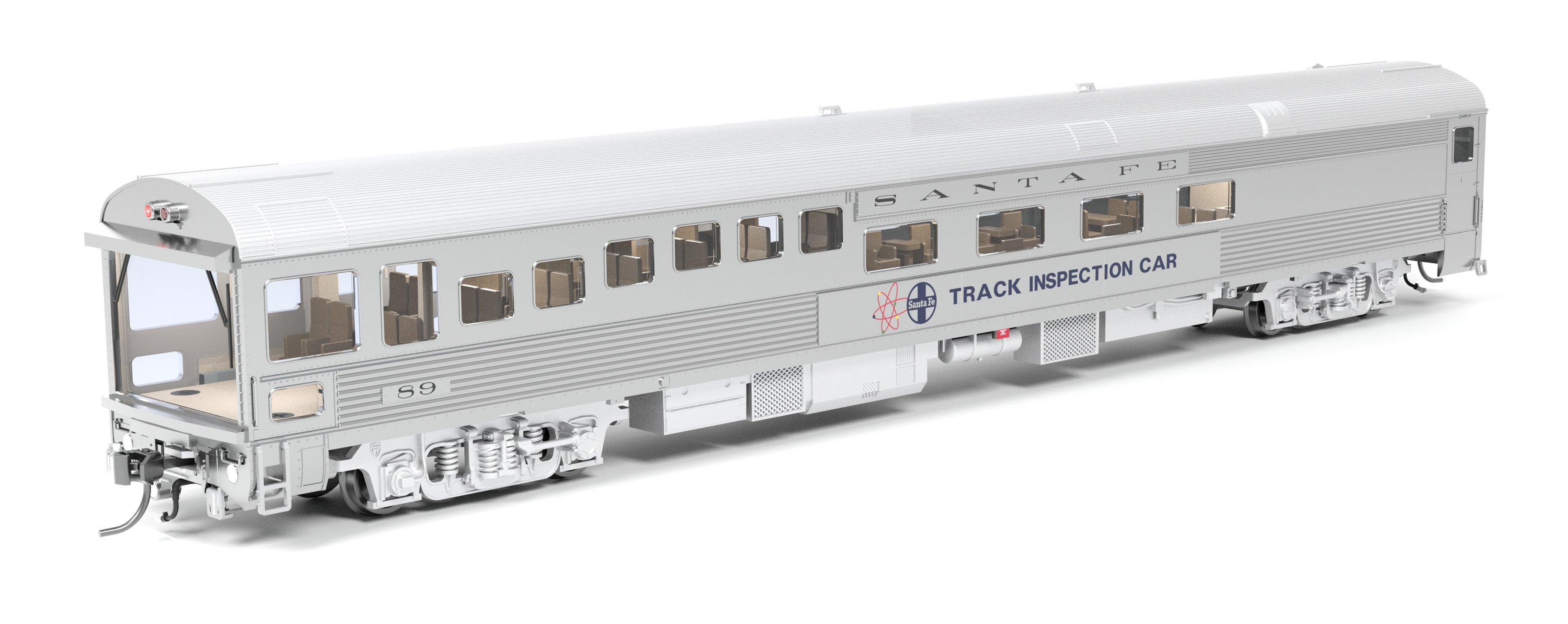 9991 ATSF Track Inspection Car, ATSF #89, 1982-1990 Appearance, HO