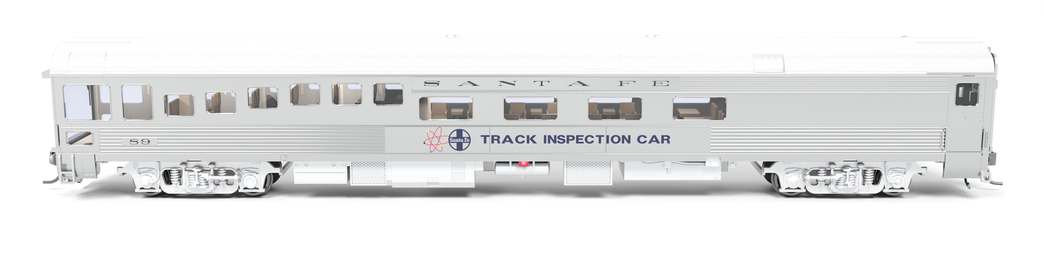 9991 ATSF Track Inspection Car, ATSF #89, 1982-1990 Appearance, HO