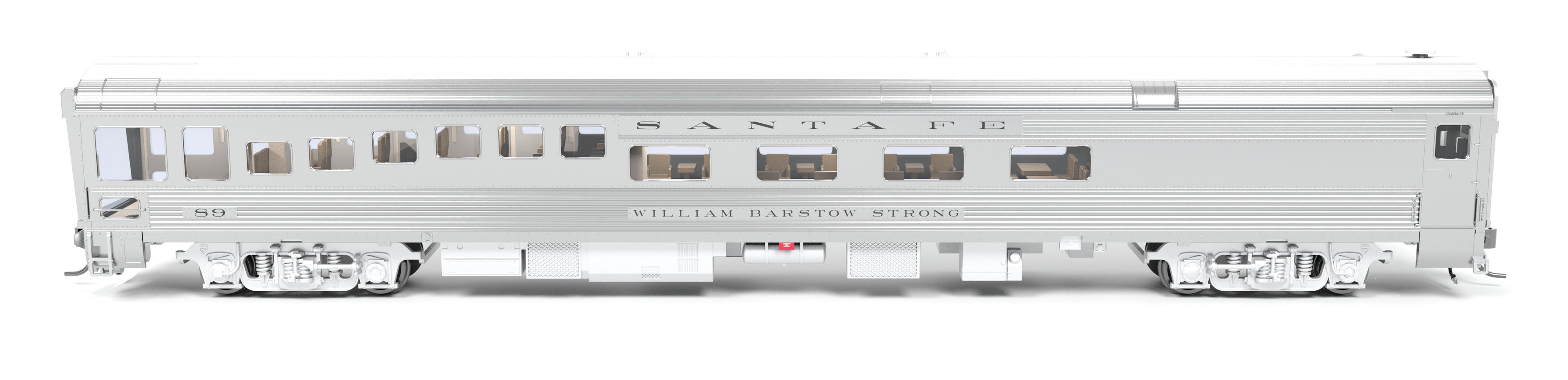 9992 ATSF Track Inspection Car, ATSF #89 "William Barstow Strong", 1990-1995 Appearance, HO