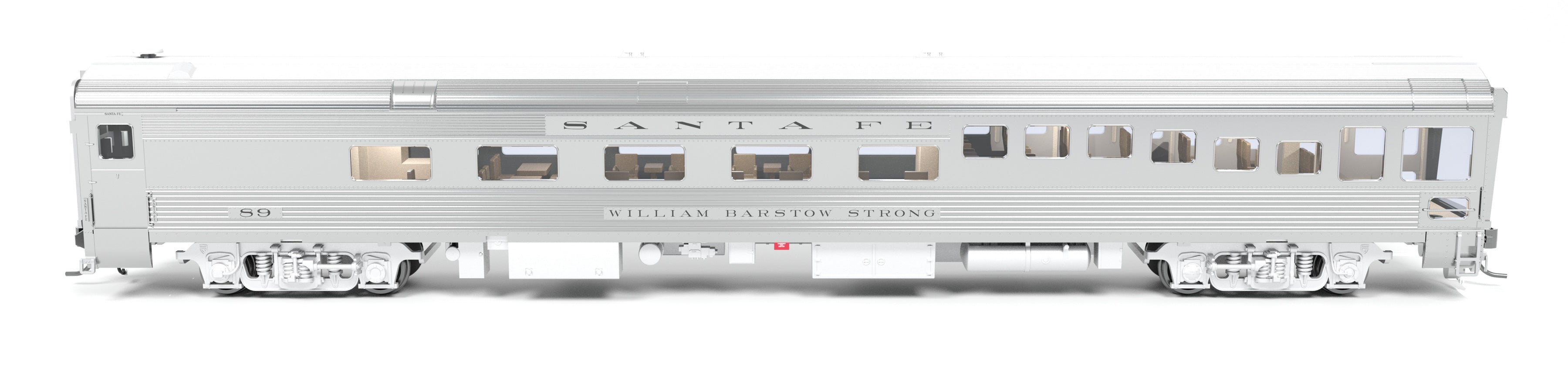 9992 ATSF Track Inspection Car, ATSF #89 "William Barstow Strong", 1990-1995 Appearance, HO