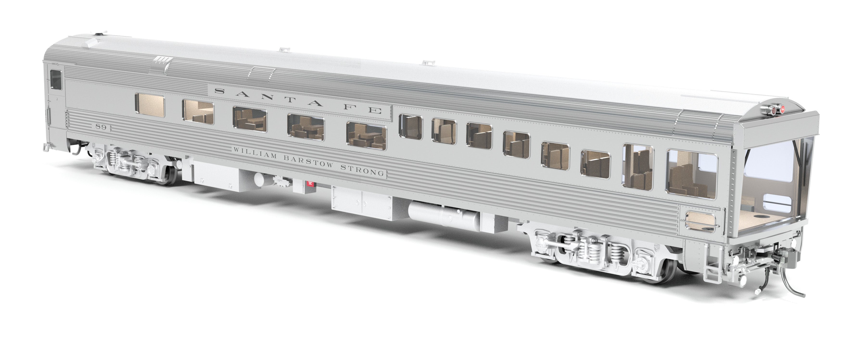 9992 ATSF Track Inspection Car, ATSF #89 "William Barstow Strong", 1990-1995 Appearance, HO