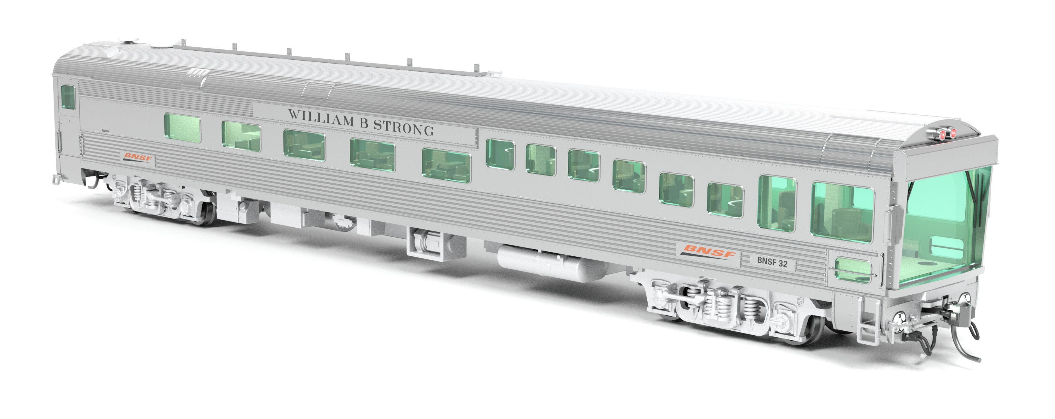 9996 BNSF Track Inspection Car, BNSF #32 "William B. Strong", 2018-Present Appearance, HO