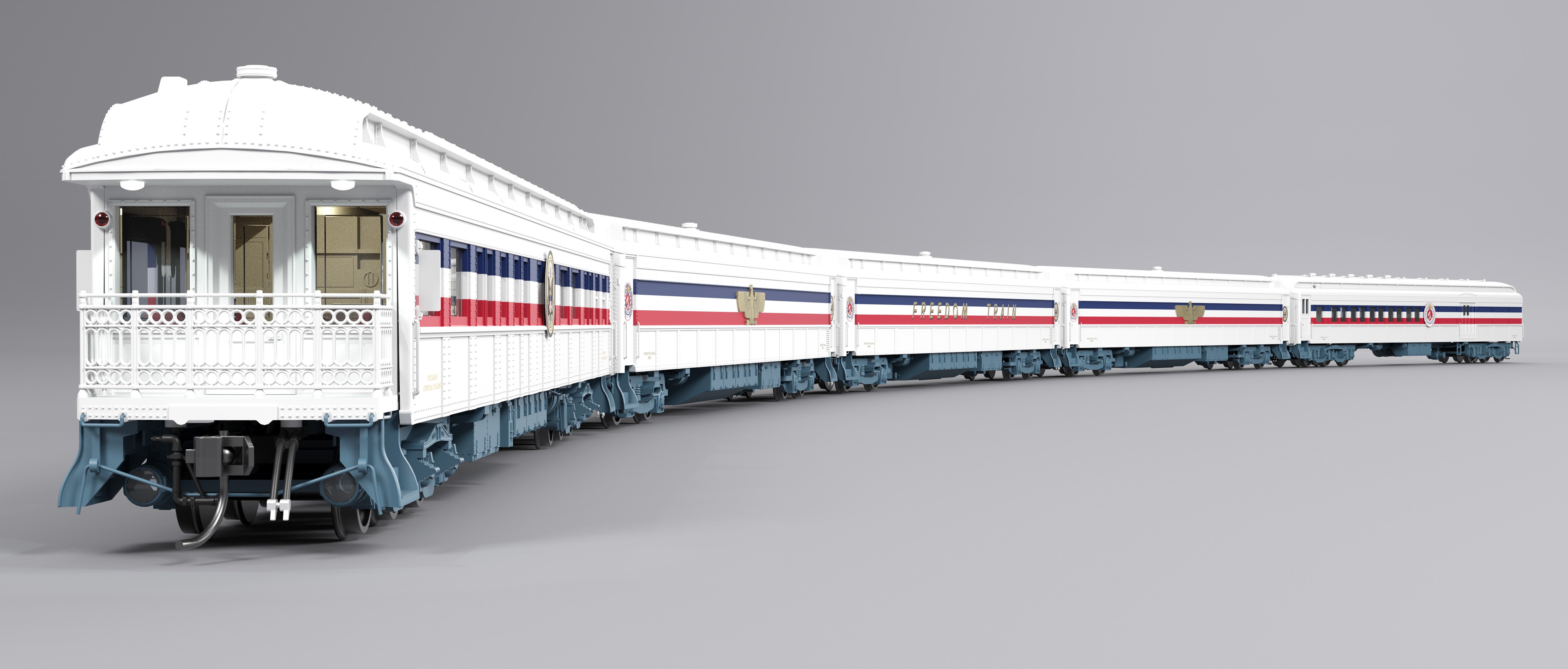 9712 1947 Freedom Train Heavyweight 5-Car Passenger Set, 1947 Scheme, HO Scale