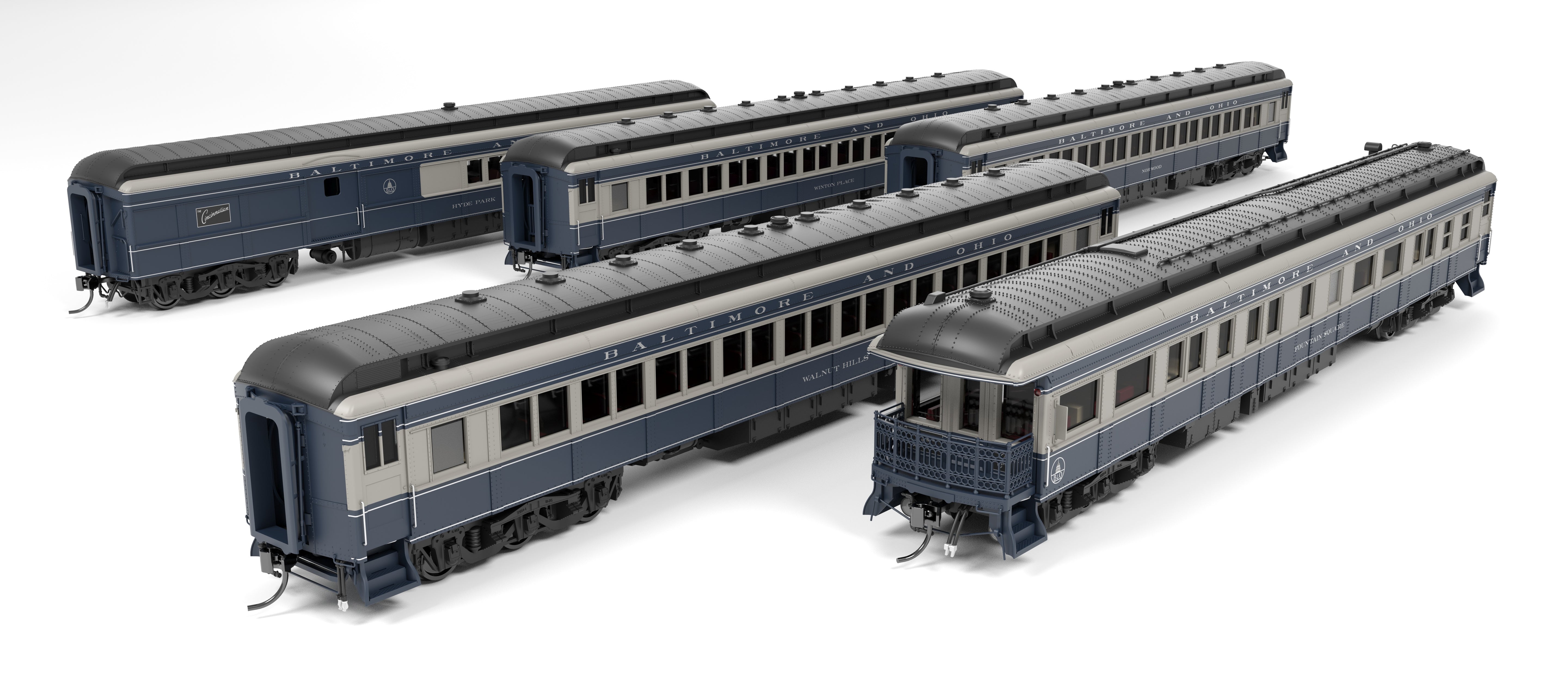 9718 B&O Cincinnatian Heavyweight 5-Car Passenger Set, HO Scale (Train World Exclusive)