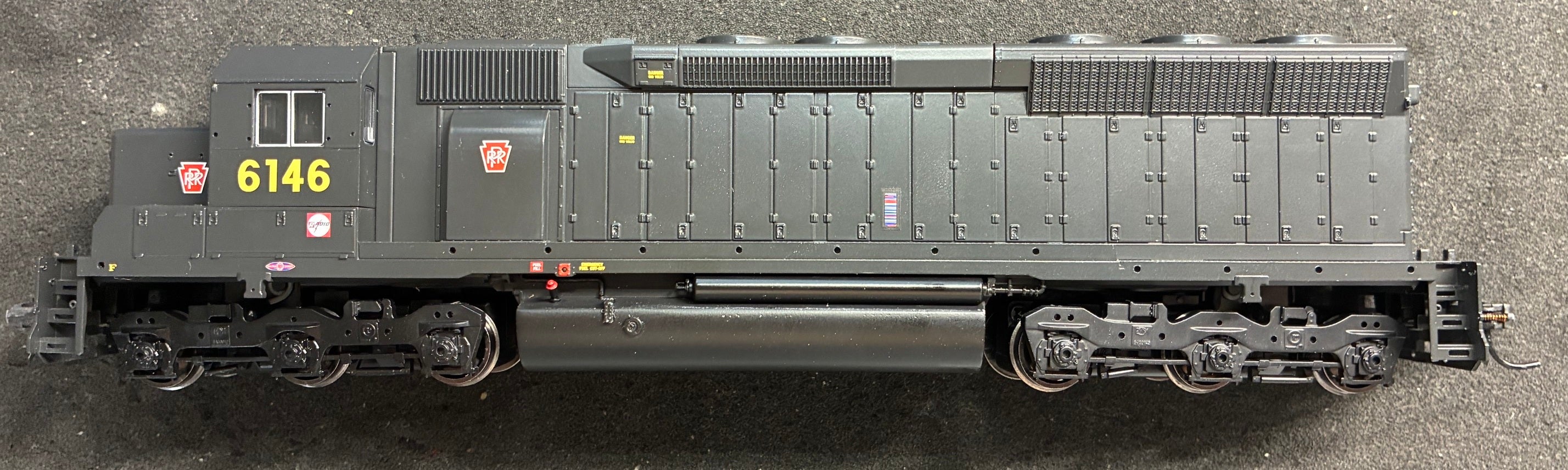 ***BLEMISHED (See photos, sold as-is) REFURBISHED BPPSR7943 EMD SD45, PRR 6146, Brunswick Green, Paragon4 Sound/DC/DCC, HO