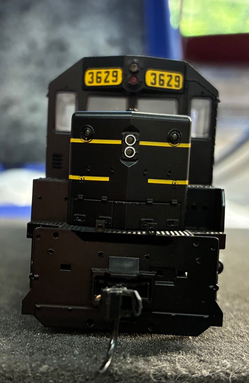 ***BLEMISHED (Sold as-is, see photos) REFURBISHED BR7974 EMD SD45, CRR 3629, Black & Yellow, Paragon4 Sound/DC/DCC, HO