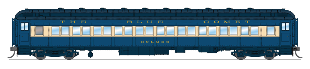 6437 CNJ 80' Passenger Coach, Blue Comet, 2-pack B, HO (Fantasy Paint Scheme)