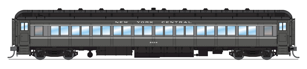 6442 NYC 80' Passenger Coach, Two-tone Gray, Single Car, HO (Fantasy Paint Scheme)