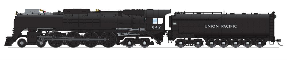6644 Union Pacific 4-8-4, Class FEF-3, #842, Black & Graphite, Paragon4 Sound/DC/DCC, Smoke, HO