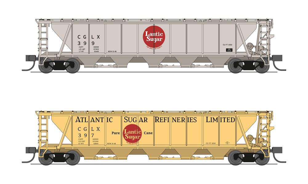 7264 H32 Covered Hopper, Atlantic Sugar, 2-pack, N Scale (Fantasy Paint Scheme)