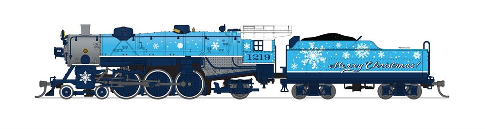 8079 Light Pacific 4-6-2, "Merry Christmas" Blue/White Scheme, No-Sound/DCC-Ready, N (NP)